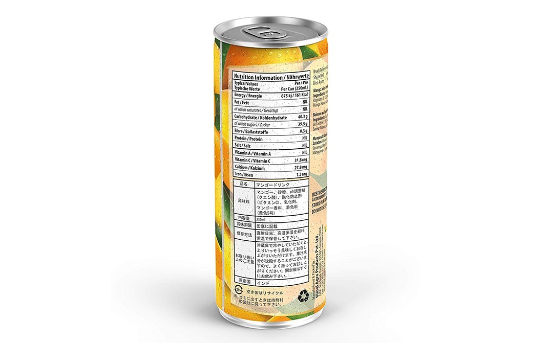 Bvitas Juice Drink Mango    Can  250 millilitre